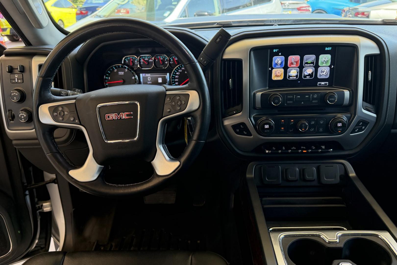 2018 Silver /Black GMC Sierra SLT Z71 (1GT12TEY5JF) with an V8 6.6 Liter Duramax Turbo Diesel engine, Allison Automatic 6 Speed transmission, located at 2304 W. Main St., Boise, ID, 83702, (208) 342-7777, 43.622105, -116.218658 - Photo#17