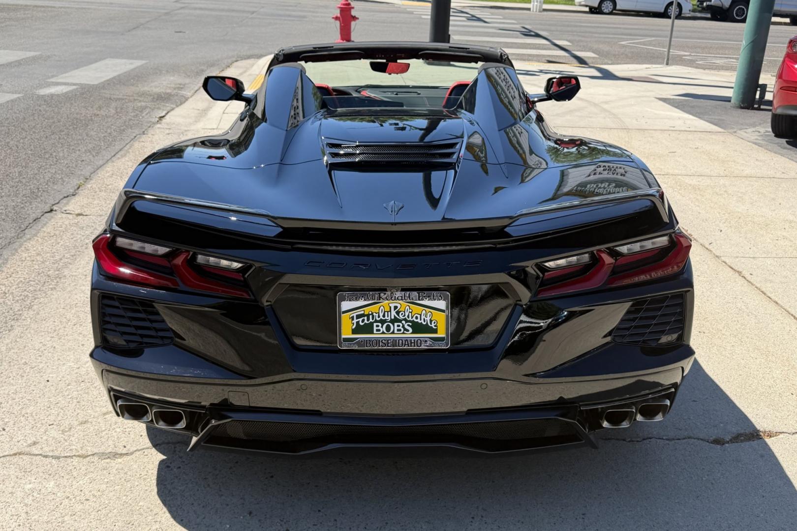 2021 Black /Adrenaline Red Chevrolet Corvette Stingray Convertible 3LT Z51 (1G1YC3D44M5) with an V8 6.2 Liter engine, Automatic 8 Speed transmission, located at 2304 W. Main St., Boise, ID, 83702, (208) 342-7777, 43.622105, -116.218658 - Highly Optioned And Beautiful!- Photo#1