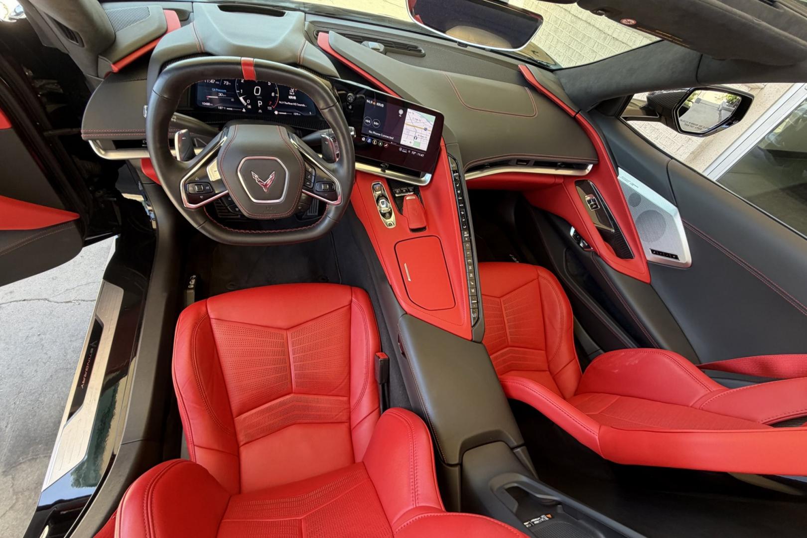2021 Black /Adrenaline Red Chevrolet Corvette Stingray Convertible 3LT Z51 (1G1YC3D44M5) with an V8 6.2 Liter engine, Automatic 8 Speed transmission, located at 2304 W. Main St., Boise, ID, 83702, (208) 342-7777, 43.622105, -116.218658 - Highly Optioned And Beautiful!- Photo#16