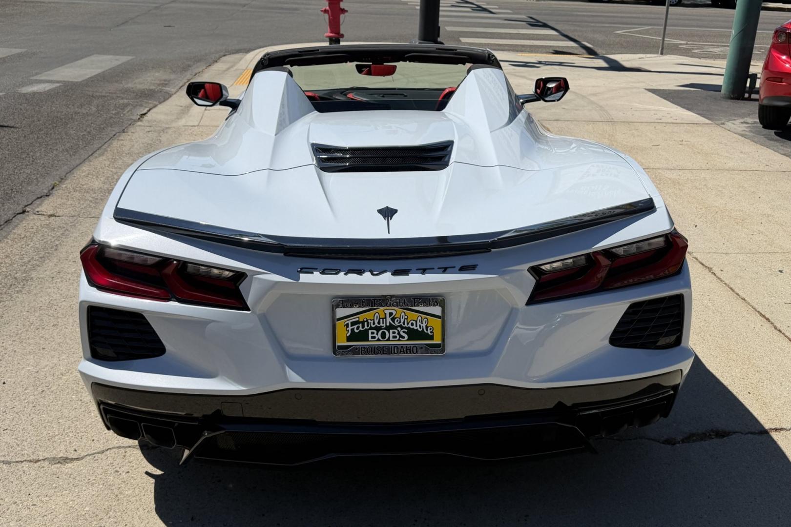 2024 Ceramic Matrix Gray /Adrenaline Red Chevrolet Corvette Stingray Convertible 2LT (1G1YB3D45R5) with an V8 6.2 Liter engine, Automatic 8 Speed transmission, located at 2304 W. Main St., Boise, ID, 83702, (208) 342-7777, 43.622105, -116.218658 - Stunning! Low Mileage And Ready To Go!- Photo#1