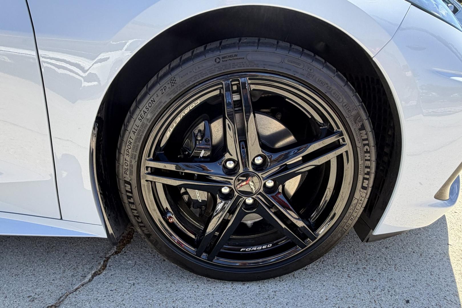 2024 Ceramic Matrix Gray /Adrenaline Red Chevrolet Corvette Stingray Convertible 2LT (1G1YB3D45R5) with an V8 6.2 Liter engine, Automatic 8 Speed transmission, located at 2304 W. Main St., Boise, ID, 83702, (208) 342-7777, 43.622105, -116.218658 - Stunning! Low Mileage And Ready To Go!- Photo#4