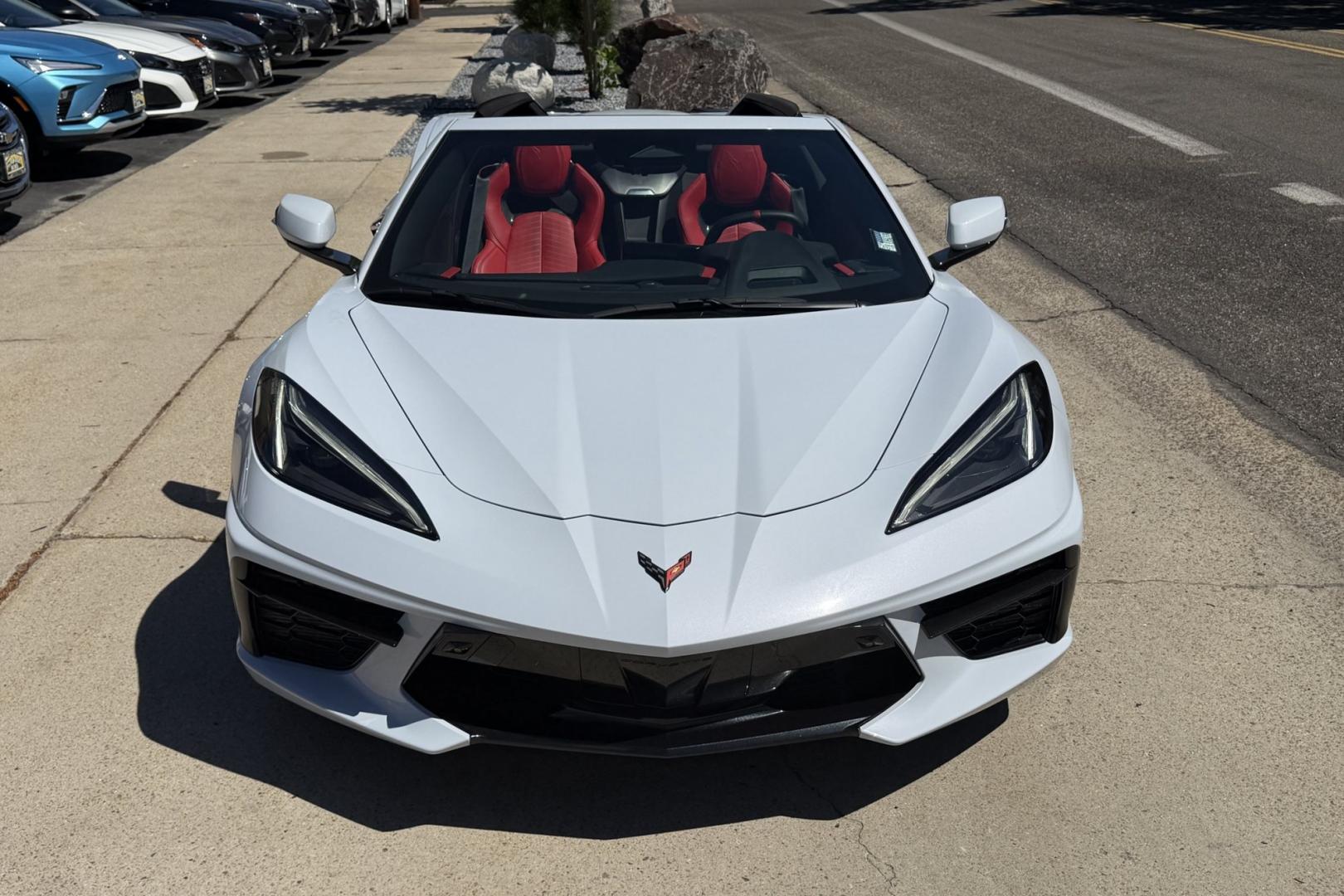 2024 Ceramic Matrix Gray /Adrenaline Red Chevrolet Corvette Stingray Convertible 2LT (1G1YB3D45R5) with an V8 6.2 Liter engine, Automatic 8 Speed transmission, located at 2304 W. Main St., Boise, ID, 83702, (208) 342-7777, 43.622105, -116.218658 - Stunning! Low Mileage And Ready To Go!- Photo#3
