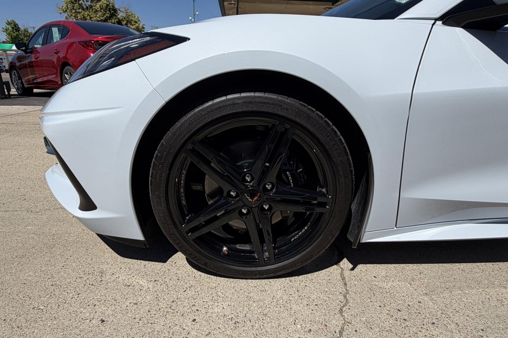 2024 Ceramic Matrix Gray /Adrenaline Red Chevrolet Corvette Stingray Convertible 2LT (1G1YB3D45R5) with an V8 6.2 Liter engine, Automatic 8 Speed transmission, located at 2304 W. Main St., Boise, ID, 83702, (208) 342-7777, 43.622105, -116.218658 - Stunning! Low Mileage And Ready To Go!- Photo#7