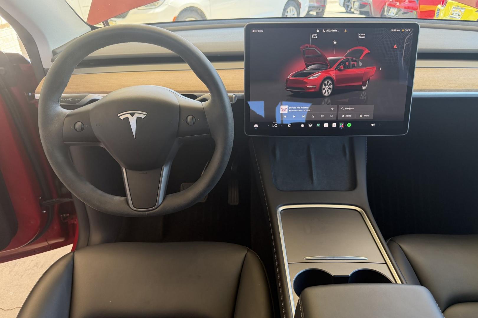 2023 Red Multi-Coat /Black Tesla Y Long Range Dual Motor (7SAYGDEE3PA) with an 75 kWh engine, Automatic transmission, located at 2304 W. Main St., Boise, ID, 83702, (208) 342-7777, 43.622105, -116.218658 - All Wheel Drive! With Full Self Driving Computer 4!- Photo#10