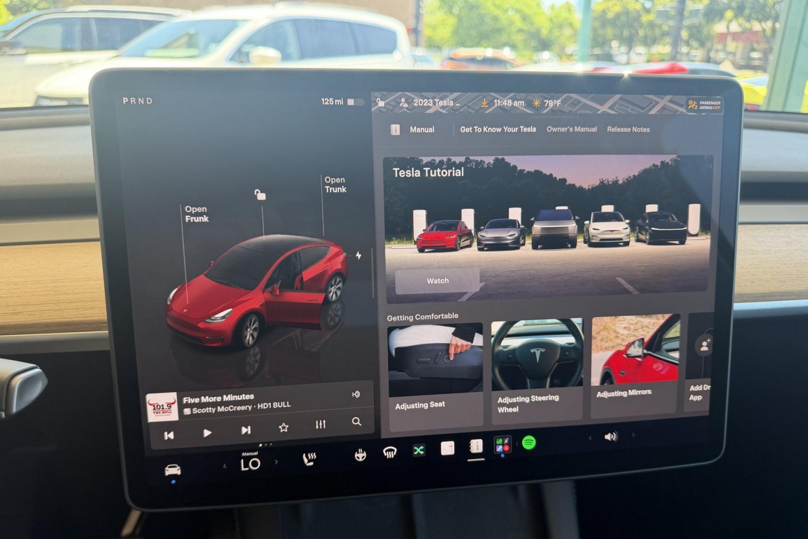 2023 Red Multi-Coat /Black Tesla Y Long Range Dual Motor (7SAYGDEE3PA) with an 75 kWh engine, Automatic transmission, located at 2304 W. Main St., Boise, ID, 83702, (208) 342-7777, 43.622105, -116.218658 - All Wheel Drive! With Full Self Driving Computer 4!- Photo#19