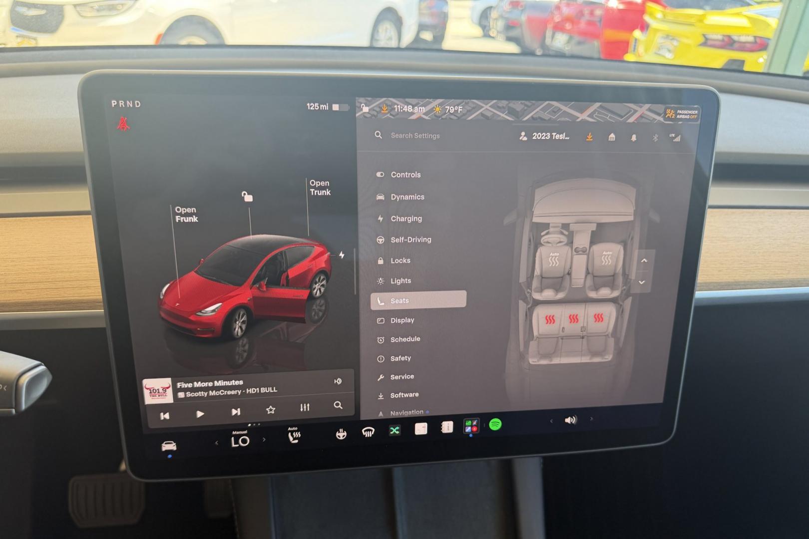 2023 Red Multi-Coat /Black Tesla Y Long Range Dual Motor (7SAYGDEE3PA) with an 75 kWh engine, Automatic transmission, located at 2304 W. Main St., Boise, ID, 83702, (208) 342-7777, 43.622105, -116.218658 - All Wheel Drive! With Full Self Driving Computer 4!- Photo#23