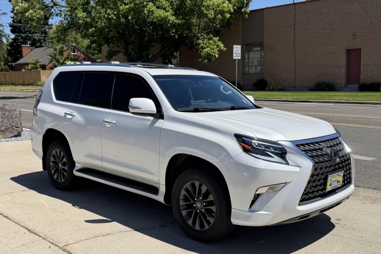 2023 Eminent White Pearl /Sepia Lexus GX 460 Premium Package (JTJAM7BX6P5) with an V8 4.6 Liter engine, Automatic 6 Speed transmission, located at 2304 W. Main St., Boise, ID, 83702, (208) 342-7777, 43.622105, -116.218658 - Clean And Ready To Go!- Photo#2