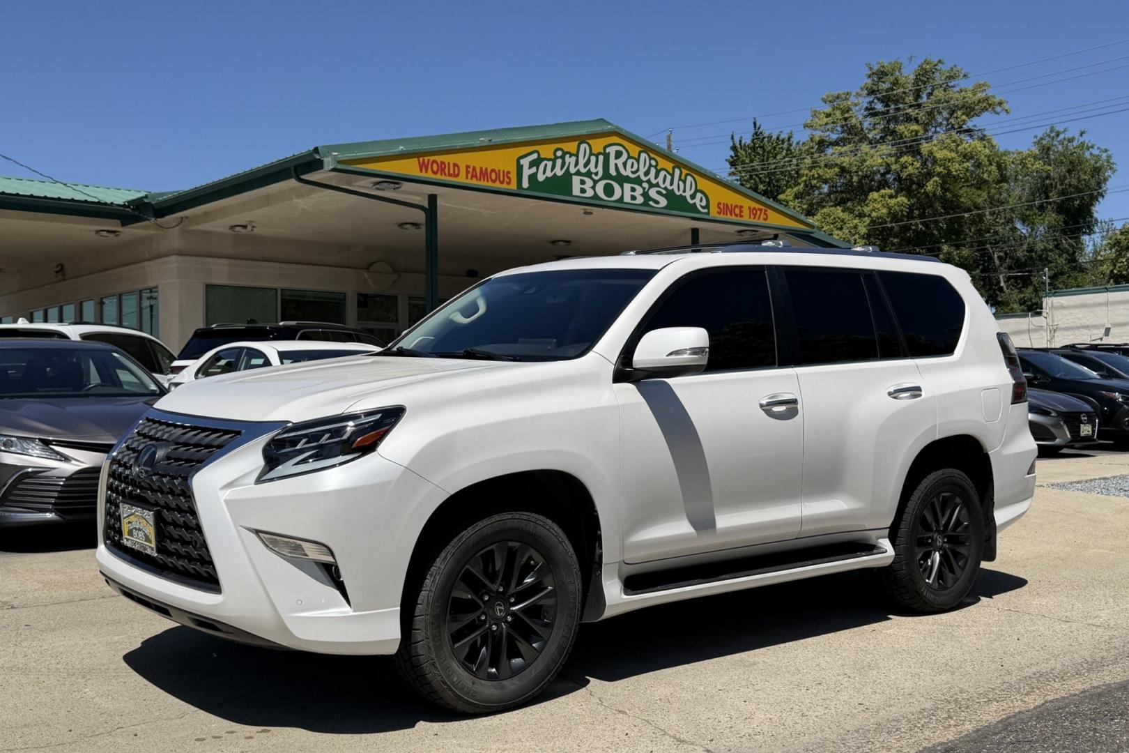 2023 Eminent White Pearl /Sepia Lexus GX 460 Premium Package (JTJAM7BX6P5) with an V8 4.6 Liter engine, Automatic 6 Speed transmission, located at 2304 W. Main St., Boise, ID, 83702, (208) 342-7777, 43.622105, -116.218658 - Clean And Ready To Go!- Photo#0