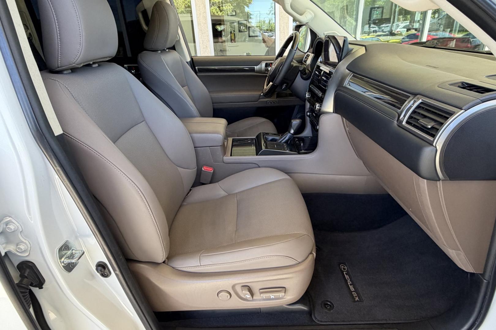 2023 Eminent White Pearl /Sepia Lexus GX 460 Premium Package (JTJAM7BX6P5) with an V8 4.6 Liter engine, Automatic 6 Speed transmission, located at 2304 W. Main St., Boise, ID, 83702, (208) 342-7777, 43.622105, -116.218658 - Clean And Ready To Go!- Photo#21