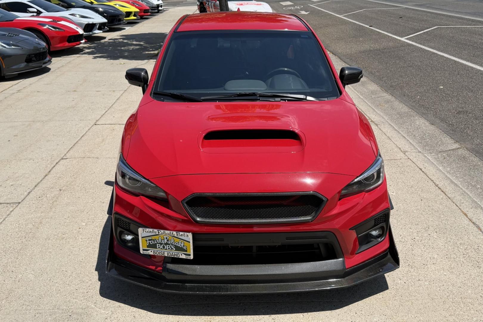 2018 Pure Red /Black/Red Subaru WRX STi (JF1VA2N67J9) with an H4 2.5 Liter Turbo engine, 6 Speed transmission, located at 2304 W. Main St., Boise, ID, 83702, (208) 342-7777, 43.622105, -116.218658 - Stunning WRX STi !- Photo#3
