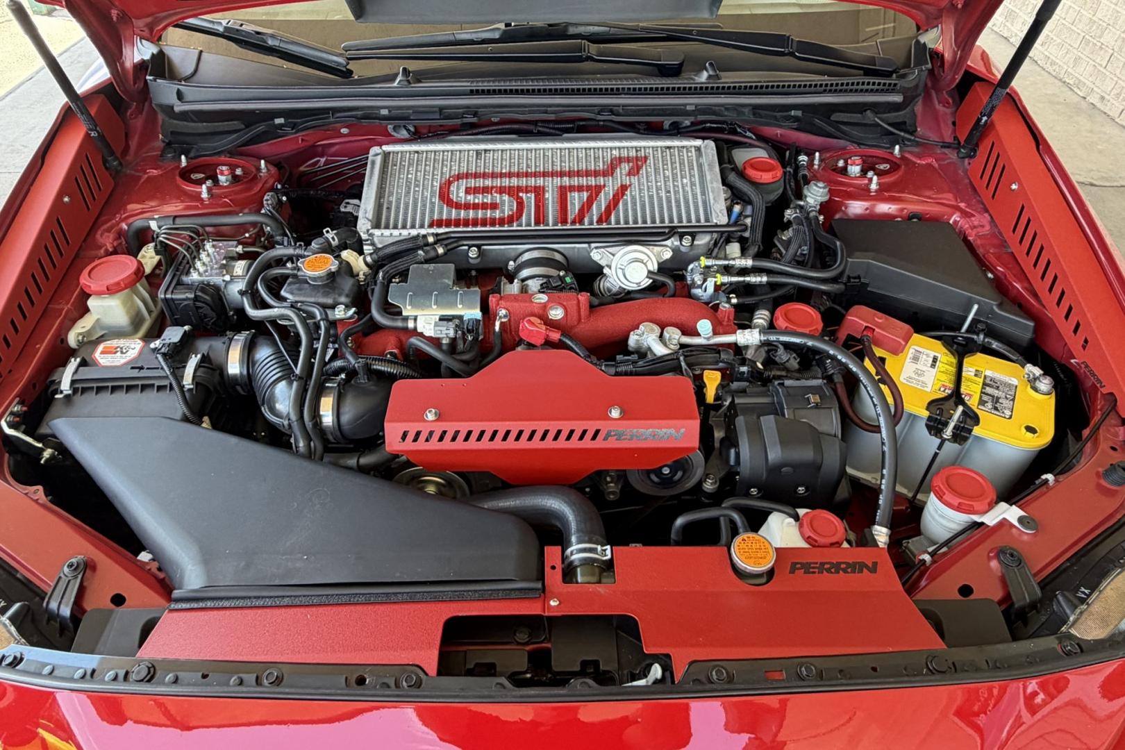 2018 Pure Red /Black/Red Subaru WRX STi (JF1VA2N67J9) with an H4 2.5 Liter Turbo engine, 6 Speed transmission, located at 2304 W. Main St., Boise, ID, 83702, (208) 342-7777, 43.622105, -116.218658 - Stunning WRX STi !- Photo#15