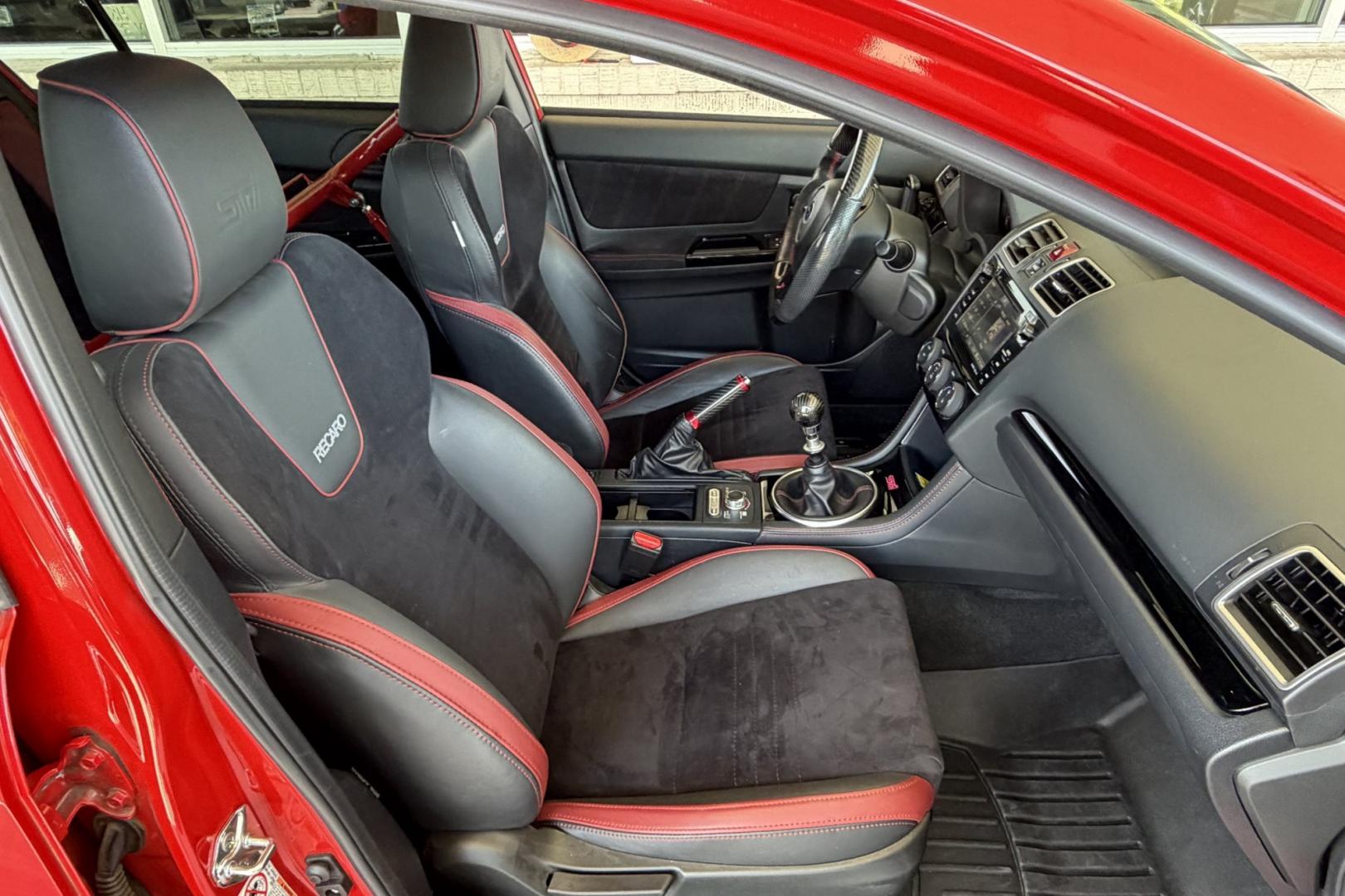 2018 Pure Red /Black/Red Subaru WRX STi (JF1VA2N67J9) with an H4 2.5 Liter Turbo engine, 6 Speed transmission, located at 2304 W. Main St., Boise, ID, 83702, (208) 342-7777, 43.622105, -116.218658 - Stunning WRX STi !- Photo#17