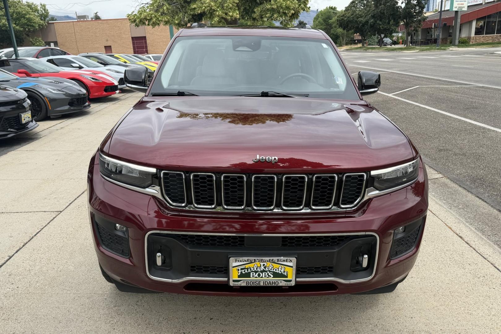 2023 Velvet Red Pearl /Gray Jeep Grand Cherokee L Overland (1C4RJKDGXP8) with an V6 3.6 Liter engine, Automatic 8 Speed transmission, located at 2304 W. Main St., Boise, ID, 83702, (208) 342-7777, 43.622105, -116.218658 - New Tires! Highly Optioned With Comfort, Safety And Power!- Photo#3
