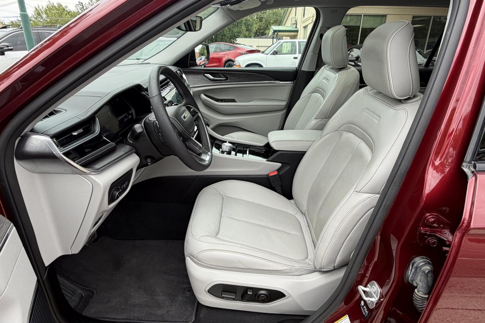 2023 Velvet Red Pearl /Gray Jeep Grand Cherokee L Overland (1C4RJKDGXP8) with an V6 3.6 Liter engine, Automatic 8 Speed transmission, located at 2304 W. Main St., Boise, ID, 83702, (208) 342-7777, 43.622105, -116.218658 - New Tires! Highly Optioned With Comfort, Safety And Power!- Photo#14