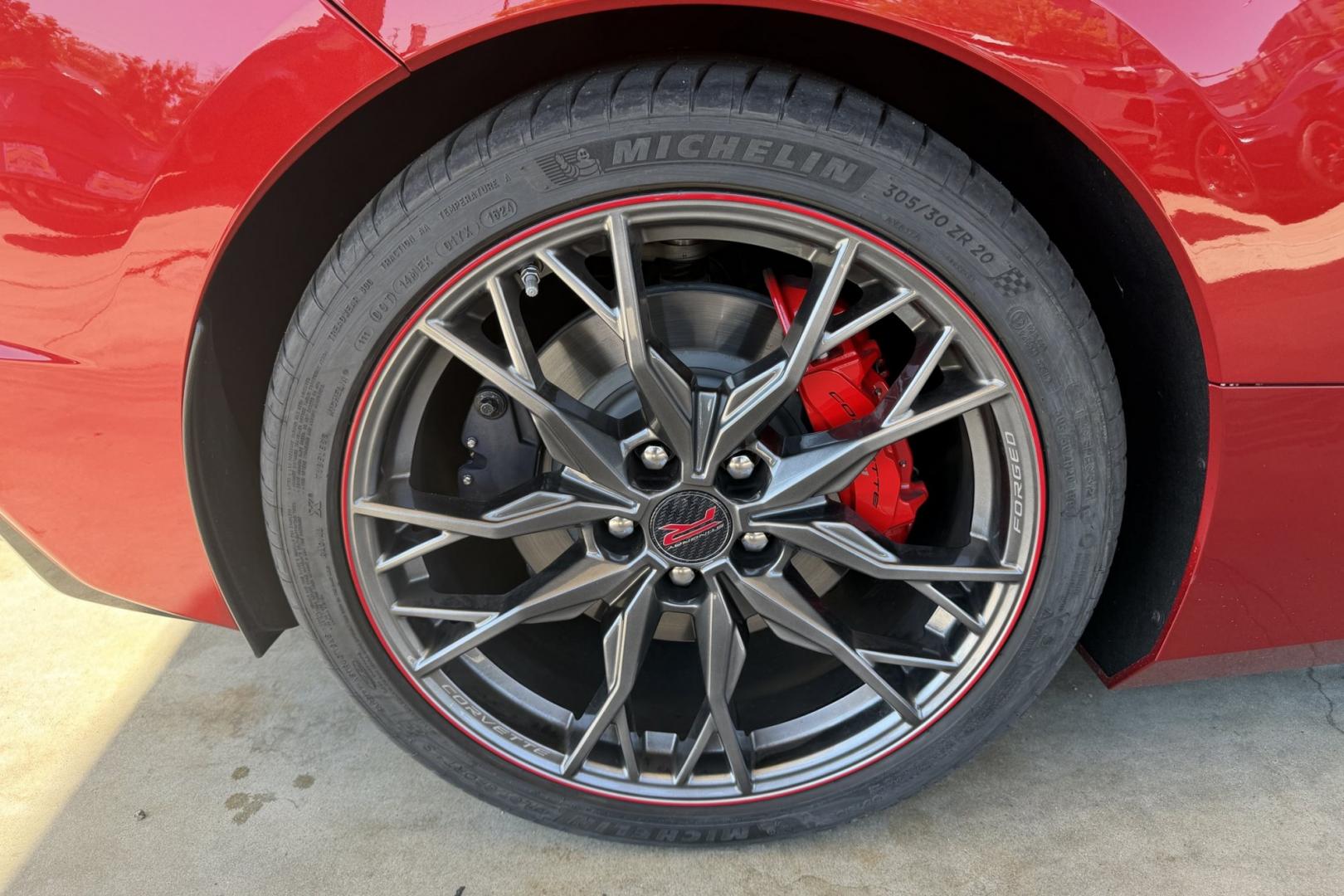 2024 Red Mist /Jet Black Chevrolet Corvette Stingray 3LT Z51 (1G1YC3D4XR5) with an V8 6.2 Liter engine, Automatic 8 Speed transmission, located at 2304 W. Main St., Boise, ID, 83702, (208) 342-7777, 43.622105, -116.218658 - A Lot Of Remaining Factory! Stunning Red Mist Metallic C8!- Photo#23