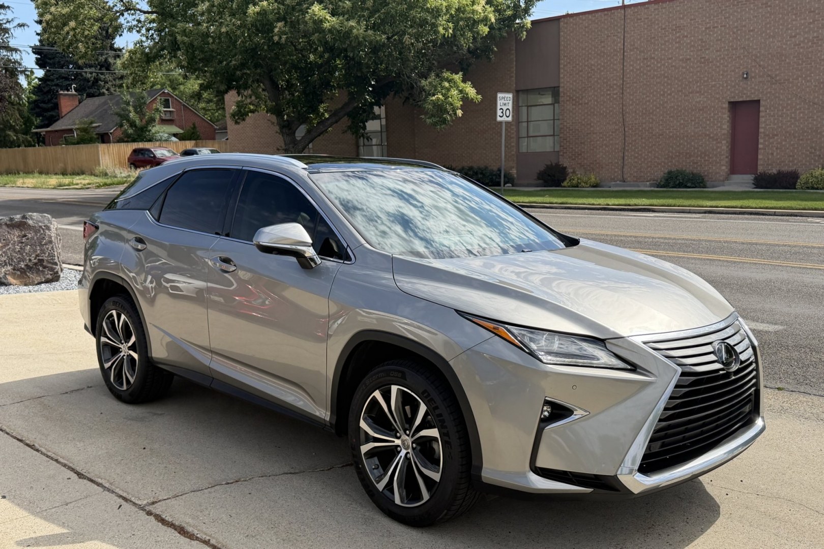 2017 Atomic Silver /Gray Lexus RX 350 Luxury (2T2ZZMCA5HC) with an V6 3.5 Liter engine, Automatic 8 Speed transmission, located at 2304 W. Main St., Boise, ID, 83702, (208) 342-7777, 43.622105, -116.218658 - Only 31k Miles! New Tires! Highly Optioned For Safety And Comfort!- Photo#2