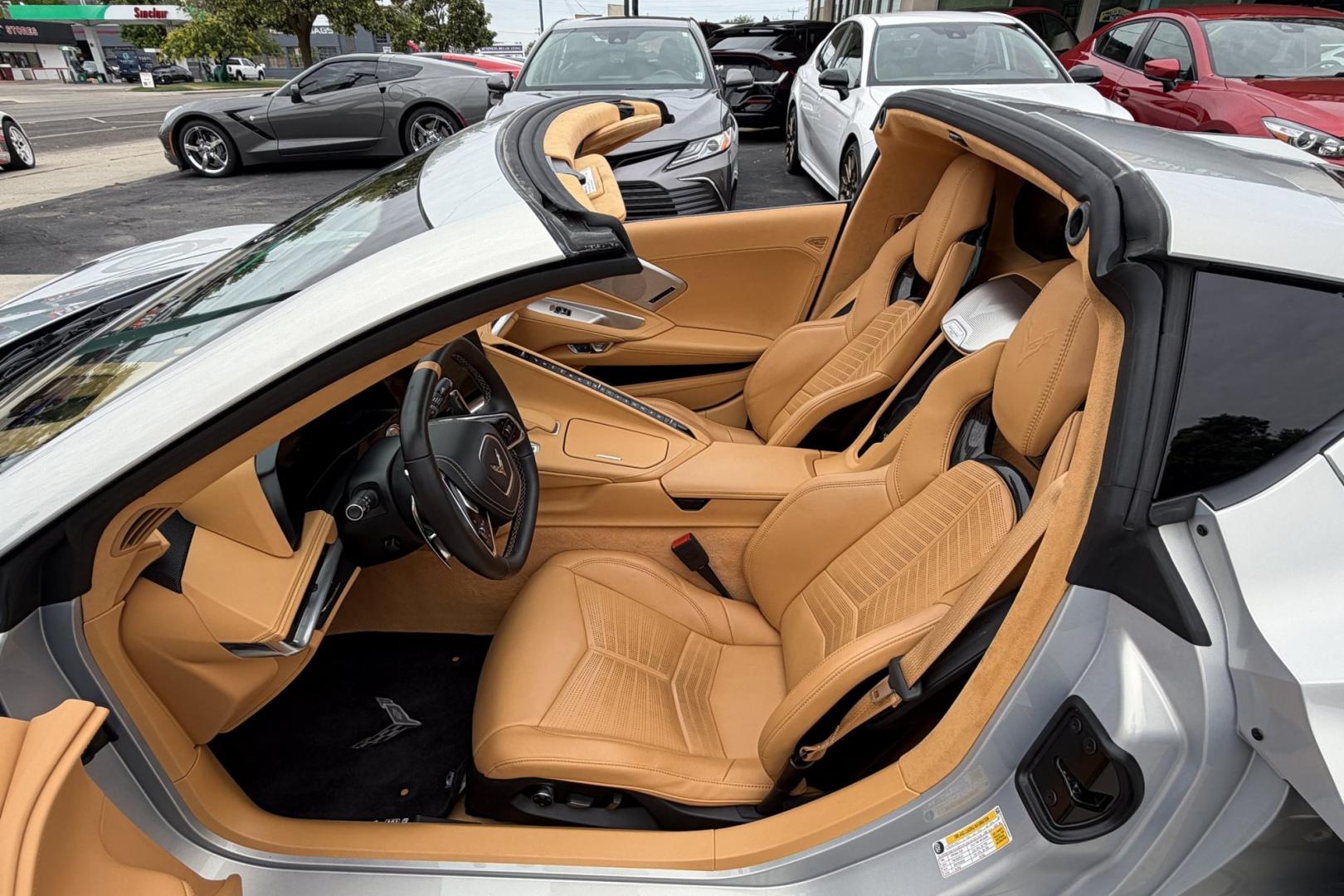 2023 Silver Flare Metallic /Natural Dipped Chevrolet Corvette Stingray 3LT Z51 (1G1YC2D48P5) with an V8 6.2 Liter engine, Automatic 8 Speed transmission, located at 2304 W. Main St., Boise, ID, 83702, (208) 342-7777, 43.622105, -116.218658 - Rare Silver Flare Metallic! 3LT Z51 w/ Lift!- Photo#5