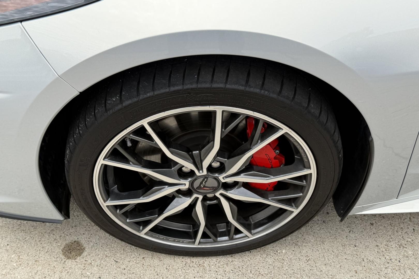 2023 Silver Flare Metallic /Natural Dipped Chevrolet Corvette Stingray 3LT Z51 (1G1YC2D48P5) with an V8 6.2 Liter engine, Automatic 8 Speed transmission, located at 2304 W. Main St., Boise, ID, 83702, (208) 342-7777, 43.622105, -116.218658 - Rare Silver Flare Metallic! 3LT Z51 w/ Lift!- Photo#26