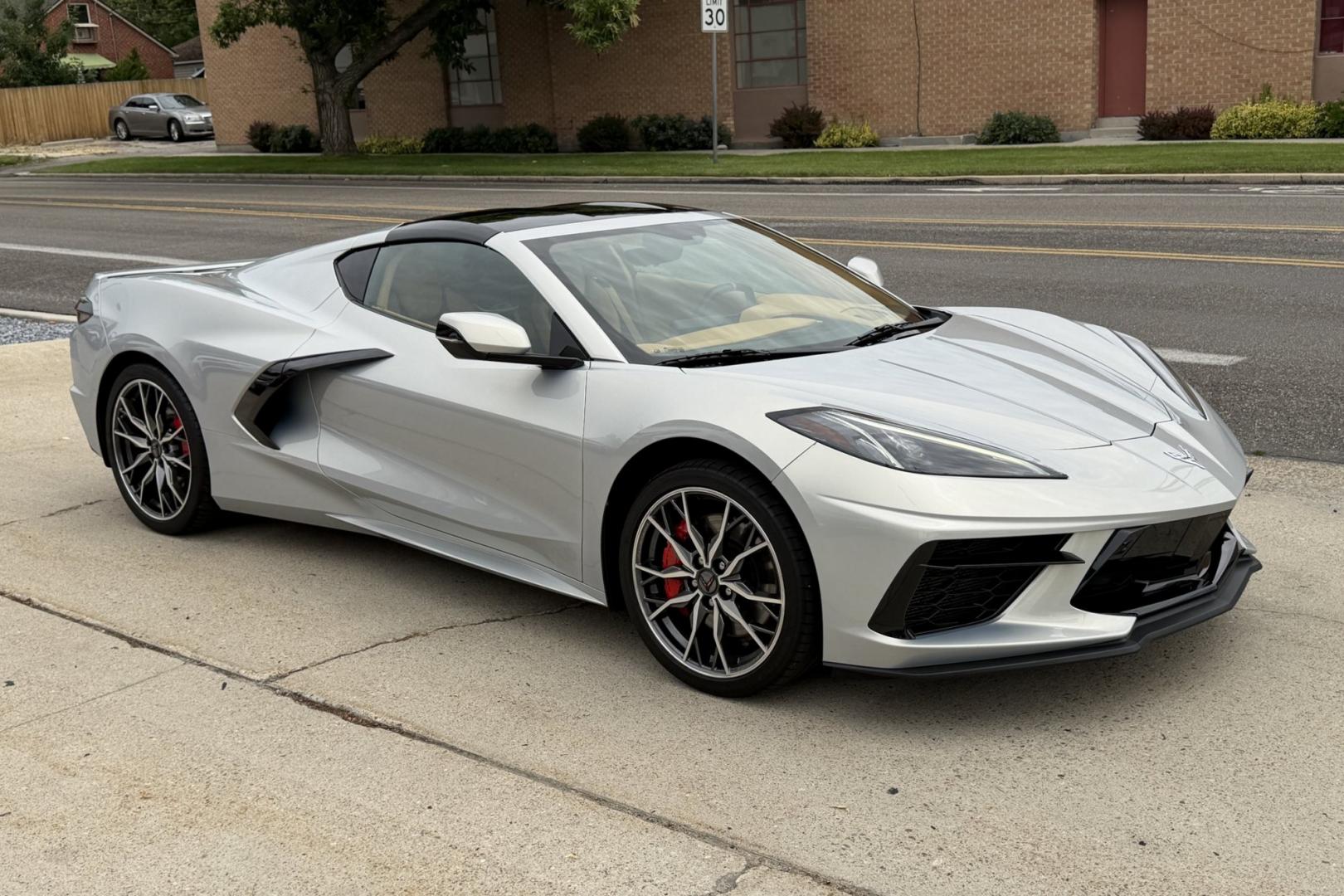 2023 Silver Flare Metallic /Natural Dipped Chevrolet Corvette Stingray 3LT Z51 (1G1YC2D48P5) with an V8 6.2 Liter engine, Automatic 8 Speed transmission, located at 2304 W. Main St., Boise, ID, 83702, (208) 342-7777, 43.622105, -116.218658 - Rare Silver Flare Metallic! 3LT Z51 w/ Lift!- Photo#31