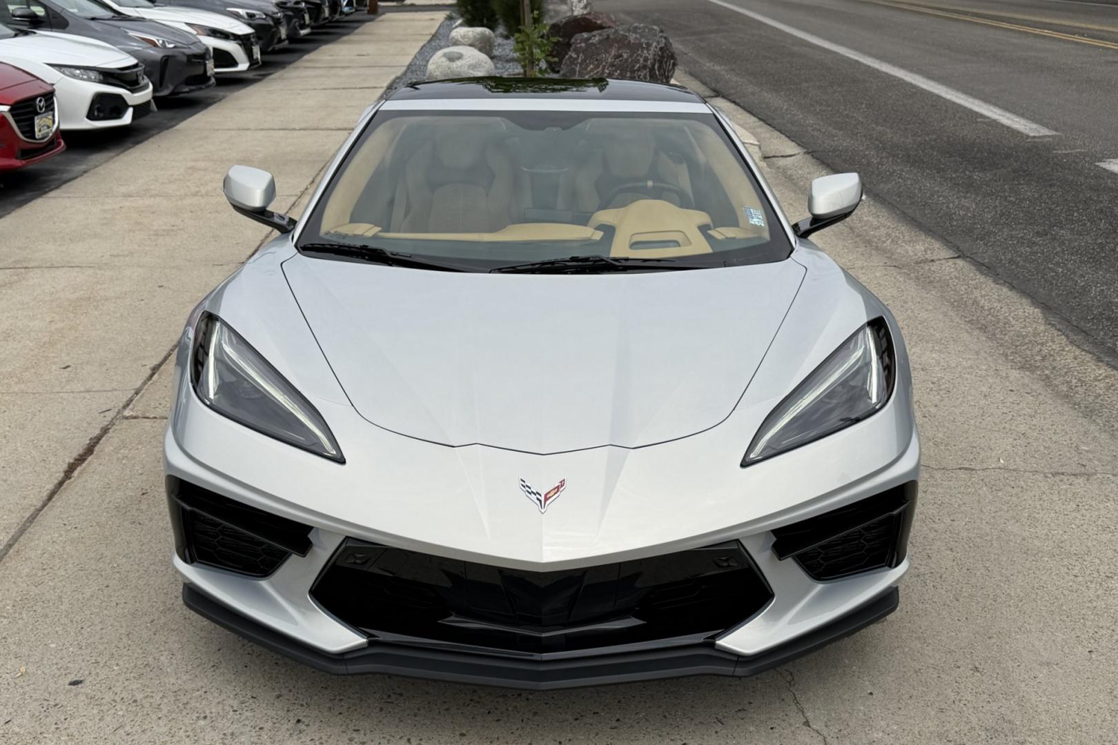 2023 Silver Flare Metallic /Natural Dipped Chevrolet Corvette Stingray 3LT Z51 (1G1YC2D48P5) with an V8 6.2 Liter engine, Automatic 8 Speed transmission, located at 2304 W. Main St., Boise, ID, 83702, (208) 342-7777, 43.622105, -116.218658 - Rare Silver Flare Metallic! 3LT Z51 w/ Lift!- Photo#32