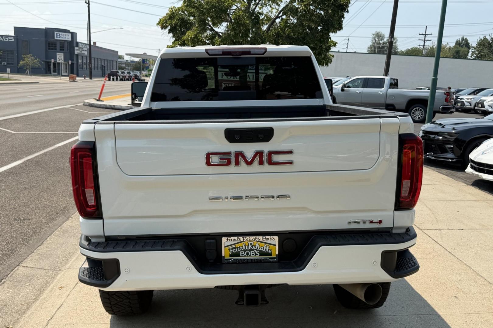 2021 White /Black GMC Sierra 3500HD AT4 (1GT49VEYXMF) with an V8 6.6 Liter Duramax Turbo Diesel engine, Automatic Allison 10 Speed transmission, located at 2304 W. Main St., Boise, ID, 83702, (208) 342-7777, 43.622105, -116.218658 - Looking For A Great Truck? This Is It!- Photo#2