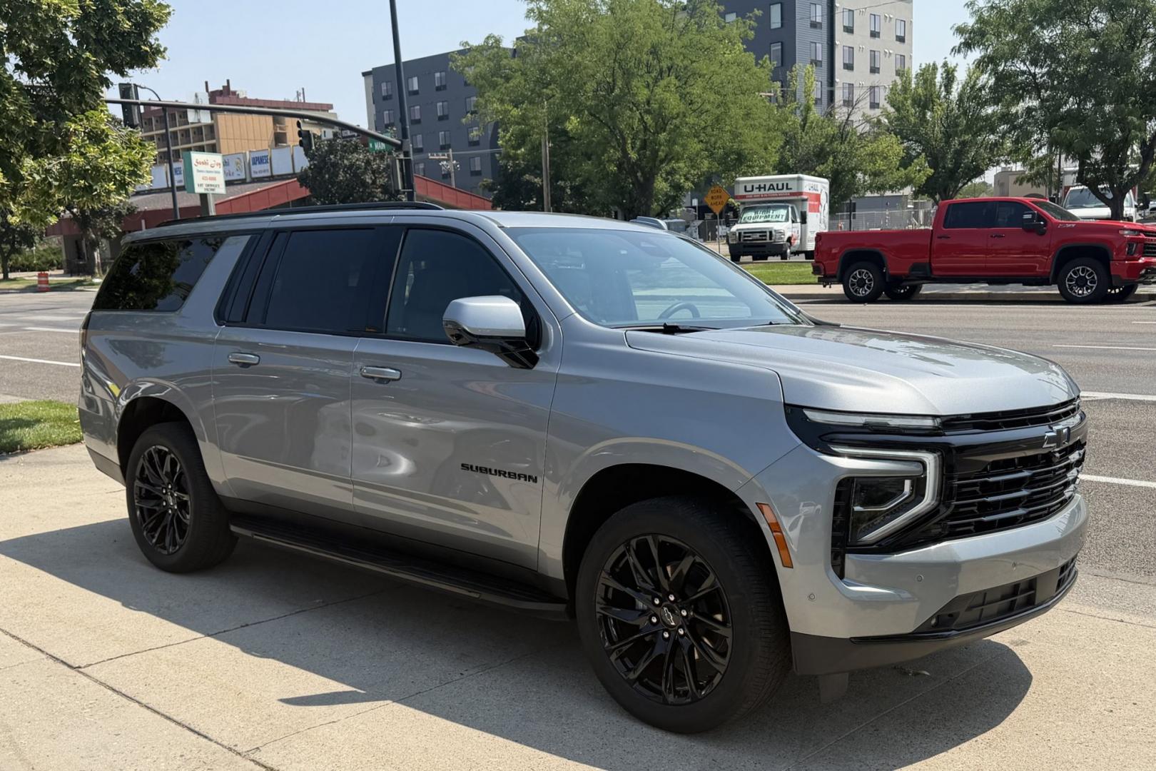 2025 Sterling Silver Metallic /Jet Black Chevrolet Suburban RST (1GNS6ERL9SR) with an V8 6.2 Liter engine, Automatic 10 Speed transmission, located at 2304 W. Main St., Boise, ID, 83702, (208) 342-7777, 43.622105, -116.218658 - Stunning And Has Remaining Factory Warranty Too!- Photo#2