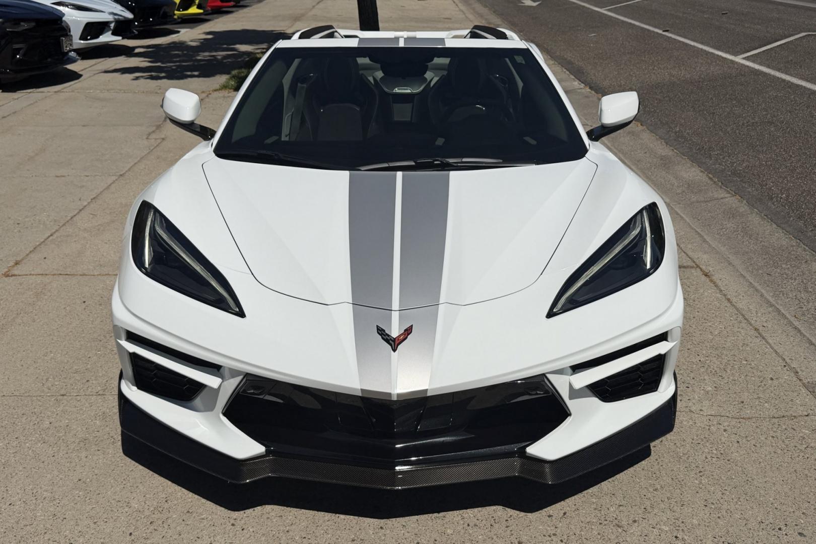 2023 Arctic White /Sky Cool Grey Chevrolet Corvette Stingray 3LT Z51 (1G1YC3D4XP5) with an V8 6.2 Liter engine, Automatic 8 Speed transmission, located at 2304 W. Main St., Boise, ID, 83702, (208) 342-7777, 43.622105, -116.218658 - Stunning! Low Mileage And Highly Optioned Too!- Photo#3