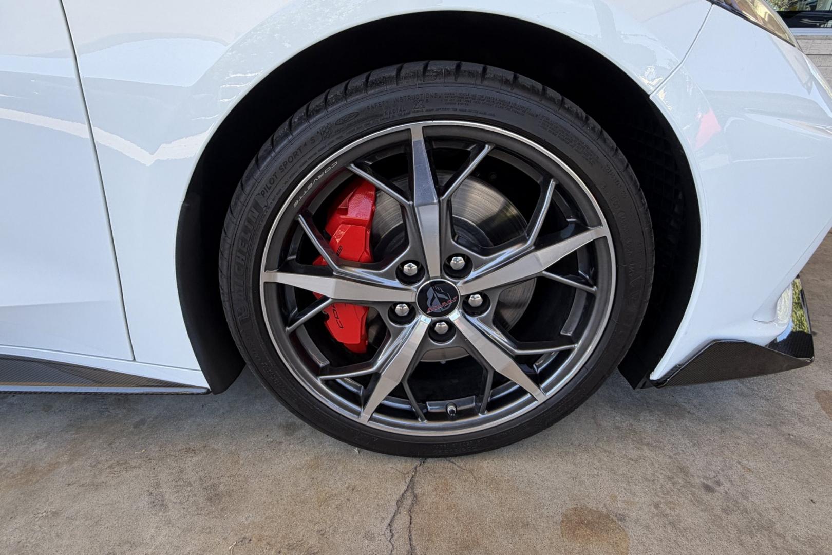 2023 Arctic White /Sky Cool Grey Chevrolet Corvette Stingray 3LT Z51 (1G1YC3D4XP5) with an V8 6.2 Liter engine, Automatic 8 Speed transmission, located at 2304 W. Main St., Boise, ID, 83702, (208) 342-7777, 43.622105, -116.218658 - Stunning! Low Mileage And Highly Optioned Too!- Photo#24