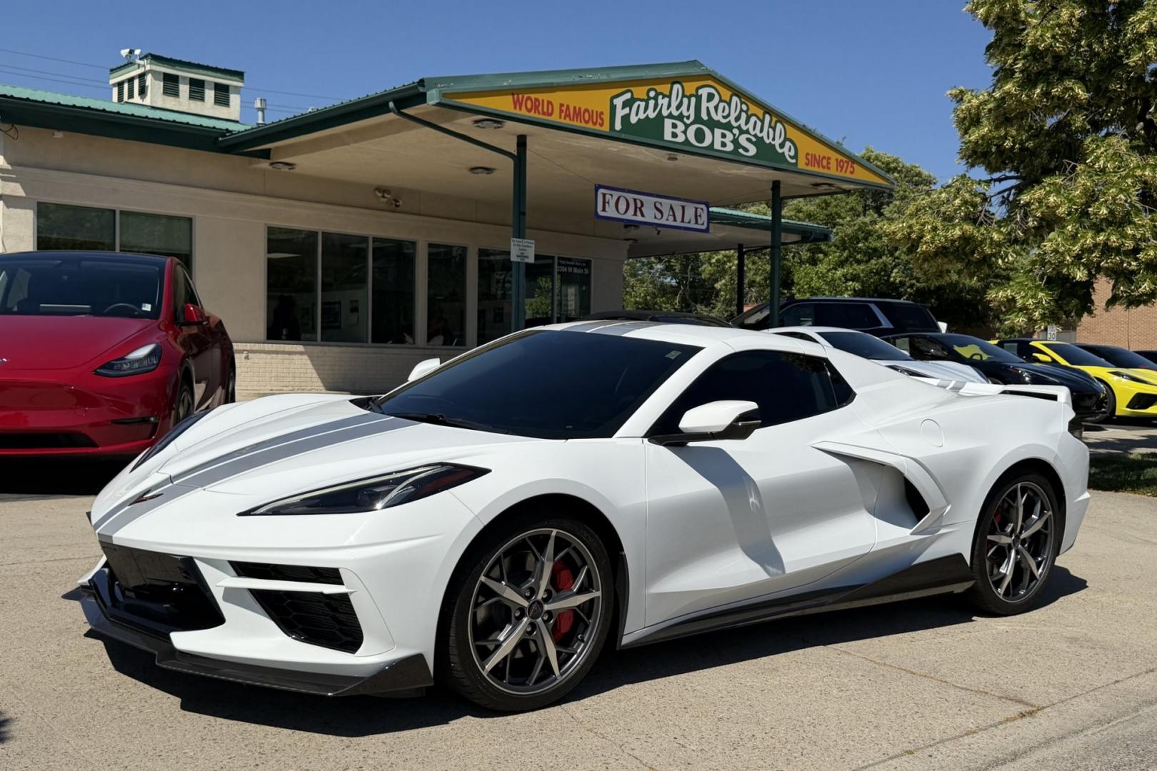 2023 Arctic White /Sky Cool Grey Chevrolet Corvette Stingray 3LT Z51 (1G1YC3D4XP5) with an V8 6.2 Liter engine, Automatic 8 Speed transmission, located at 2304 W. Main St., Boise, ID, 83702, (208) 342-7777, 43.622105, -116.218658 - Stunning! Low Mileage And Highly Optioned Too!- Photo#28