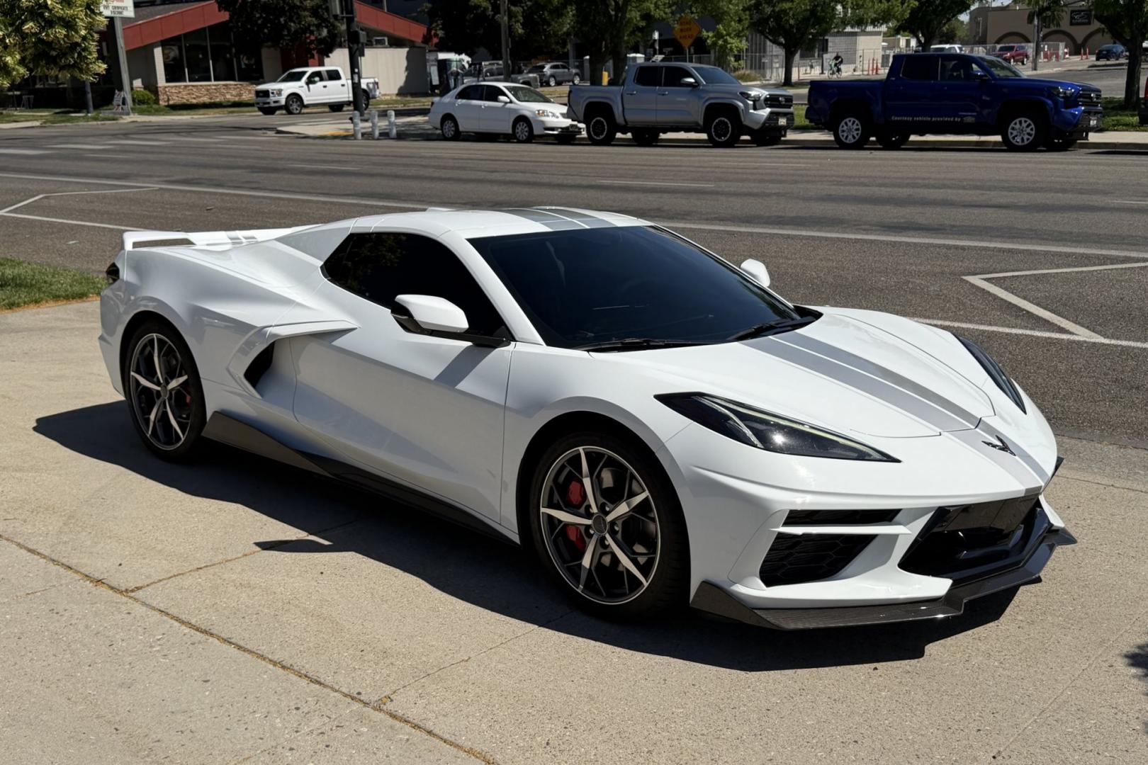 2023 Arctic White /Sky Cool Grey Chevrolet Corvette Stingray 3LT Z51 (1G1YC3D4XP5) with an V8 6.2 Liter engine, Automatic 8 Speed transmission, located at 2304 W. Main St., Boise, ID, 83702, (208) 342-7777, 43.622105, -116.218658 - Stunning! Low Mileage And Highly Optioned Too!- Photo#30