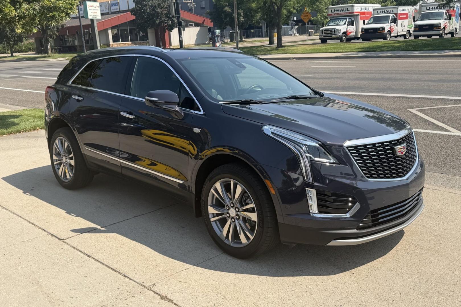 2024 Midnight Sky Metallic /Jet Black Cadillac XT5 Premium Luxury (1GYKNDR42RZ) with an 4 Cyl 2.0 Liter Turbo engine, Automatic 9 Speed transmission, located at 2304 W. Main St., Boise, ID, 83702, (208) 342-7777, 43.622105, -116.218658 - Stunning! Low Mileage! Remaining Factory Warranty Too!- Photo#2