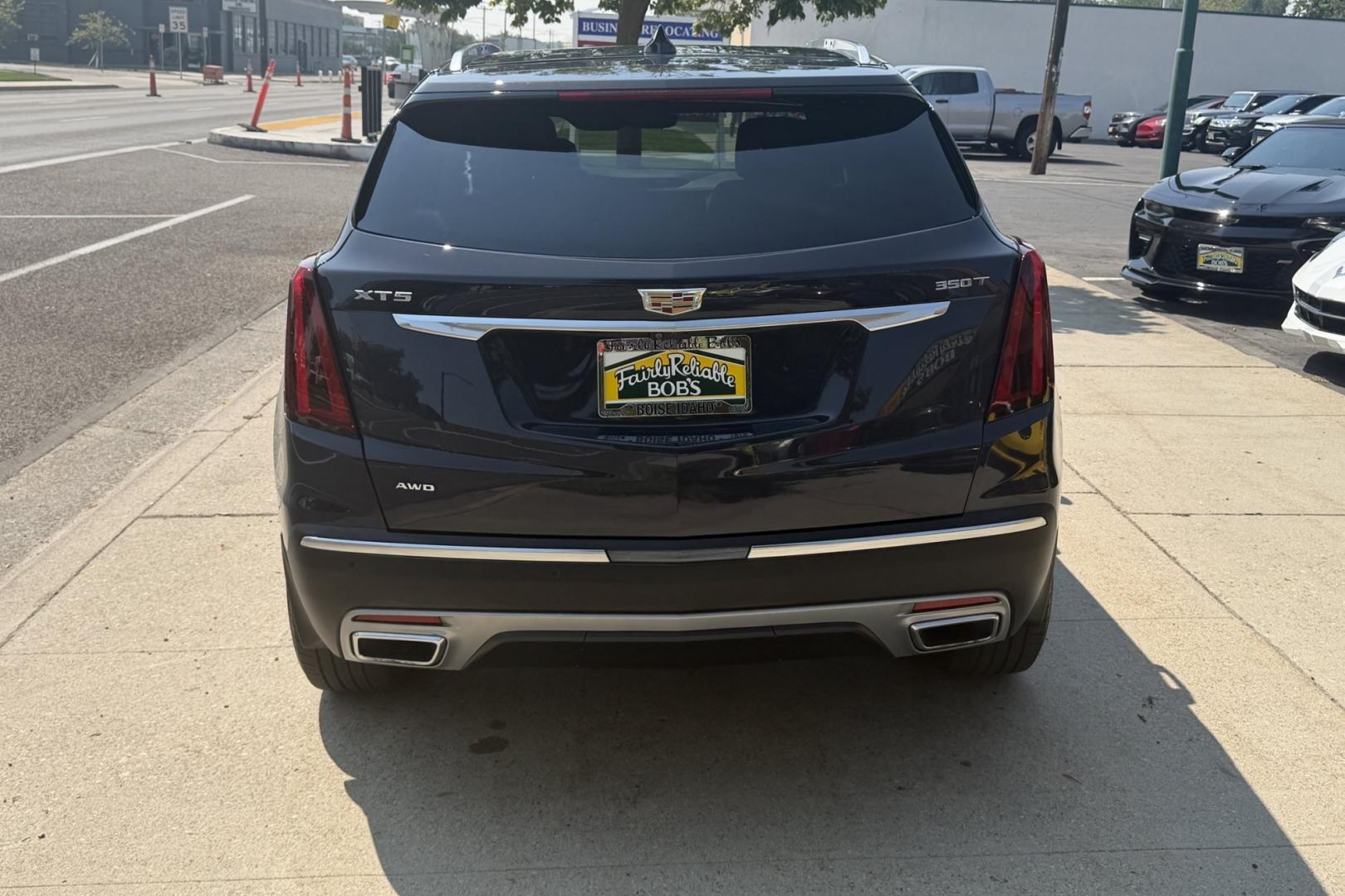 2024 Midnight Sky Metallic /Jet Black Cadillac XT5 Premium Luxury (1GYKNDR42RZ) with an 4 Cyl 2.0 Liter Turbo engine, Automatic 9 Speed transmission, located at 2304 W. Main St., Boise, ID, 83702, (208) 342-7777, 43.622105, -116.218658 - Stunning! Low Mileage! Remaining Factory Warranty Too!- Photo#1