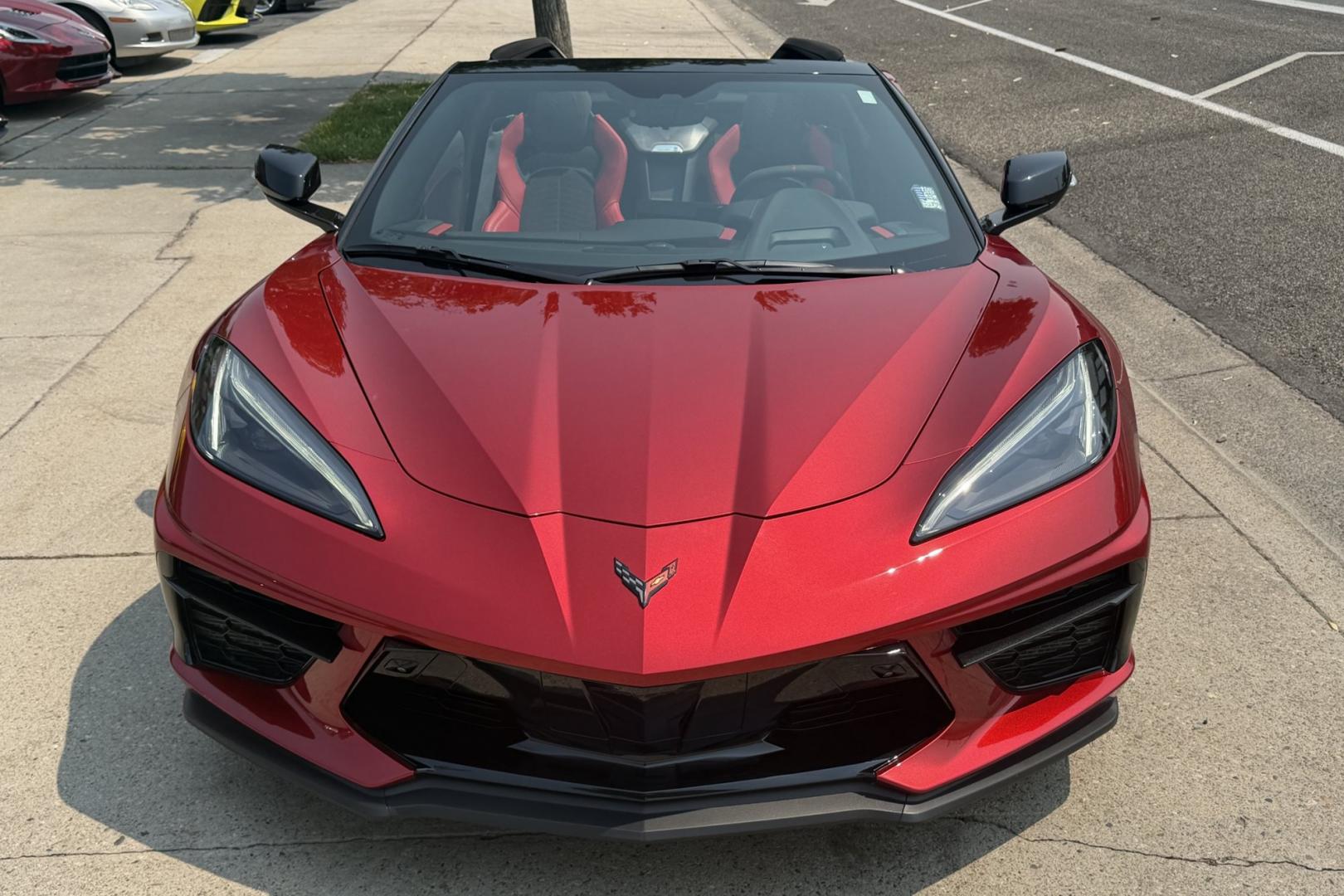 2023 Red Mist Metallic /Jet Black/Adrenaline Red Chevrolet Corvette Stingray 2LT (1G1YB3D46P5) with an V8 6.2 Liter engine, Automatic 8 Speed transmission, located at 2304 W. Main St., Boise, ID, 83702, (208) 342-7777, 43.622105, -116.218658 - Red Mist Metallic! 2LT w/ Lift! Very Clean!- Photo#3
