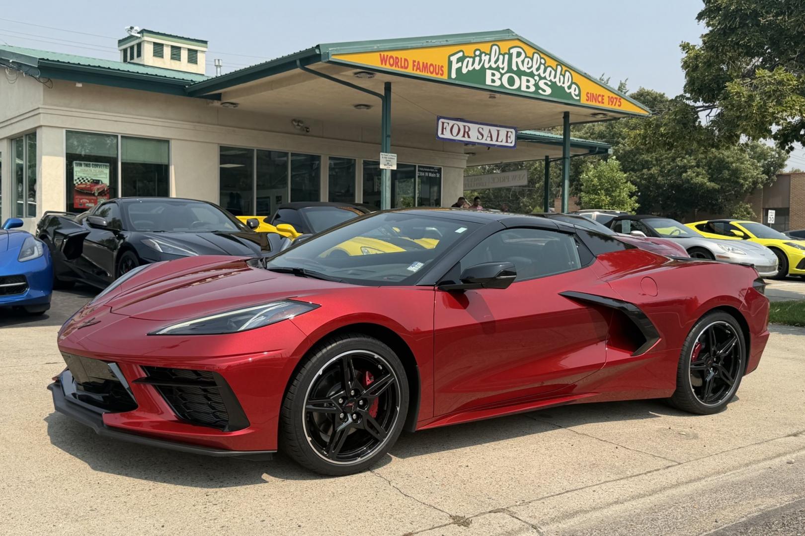 2023 Red Mist Metallic /Jet Black/Adrenaline Red Chevrolet Corvette Stingray 2LT (1G1YB3D46P5) with an V8 6.2 Liter engine, Automatic 8 Speed transmission, located at 2304 W. Main St., Boise, ID, 83702, (208) 342-7777, 43.622105, -116.218658 - Red Mist Metallic! 2LT w/ Lift! Very Clean!- Photo#22