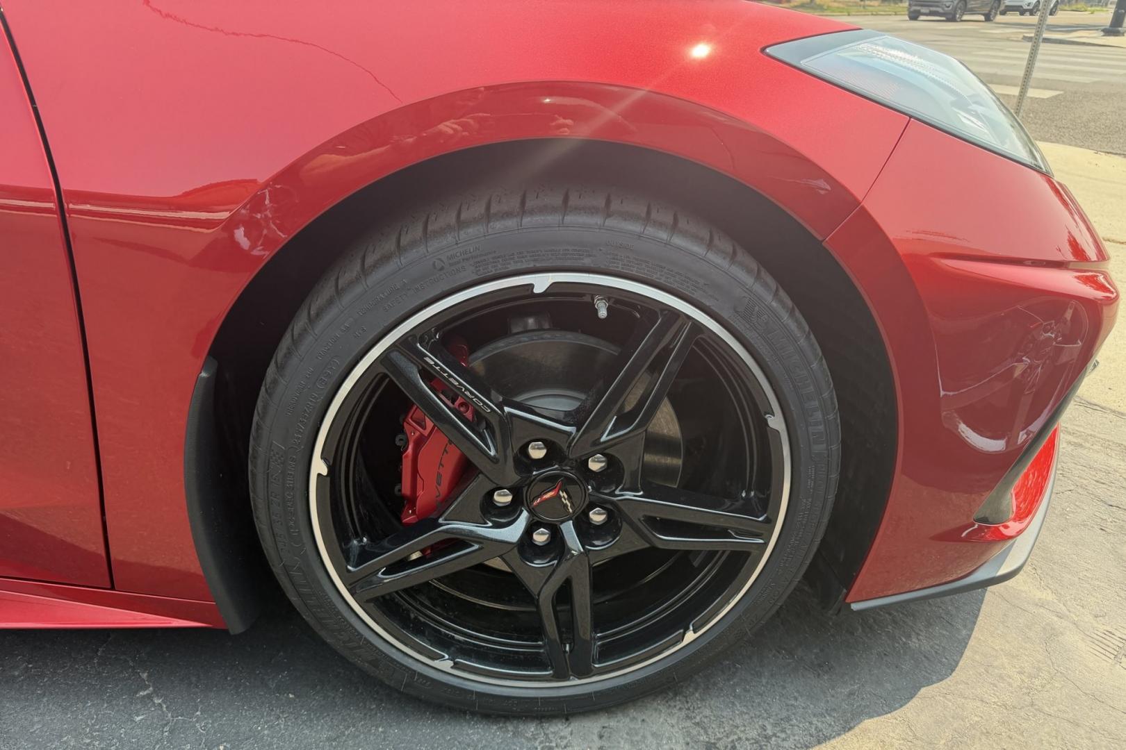 2023 Red Mist Metallic /Jet Black/Adrenaline Red Chevrolet Corvette Stingray 2LT (1G1YB3D46P5) with an V8 6.2 Liter engine, Automatic 8 Speed transmission, located at 2304 W. Main St., Boise, ID, 83702, (208) 342-7777, 43.622105, -116.218658 - Red Mist Metallic! 2LT w/ Lift! Very Clean!- Photo#27