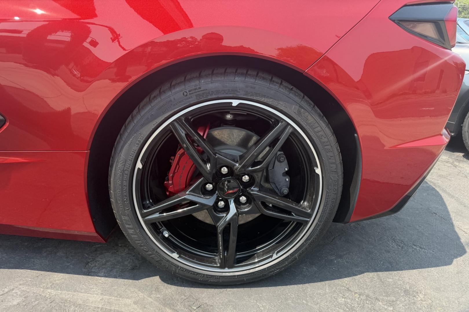 2023 Red Mist Metallic /Jet Black/Adrenaline Red Chevrolet Corvette Stingray 2LT (1G1YB3D46P5) with an V8 6.2 Liter engine, Automatic 8 Speed transmission, located at 2304 W. Main St., Boise, ID, 83702, (208) 342-7777, 43.622105, -116.218658 - Red Mist Metallic! 2LT w/ Lift! Very Clean!- Photo#29