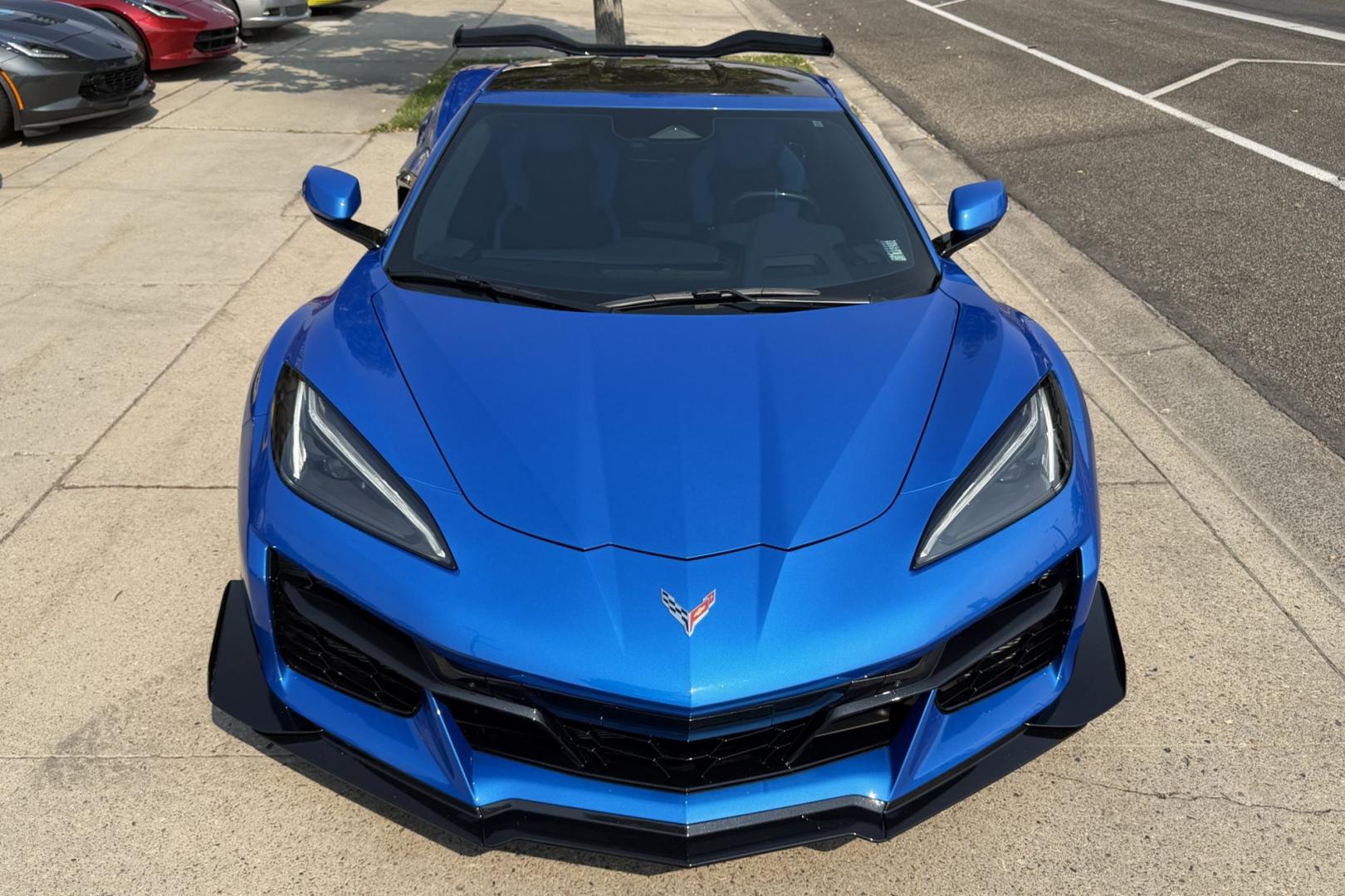 2025 Riptide Blue Metallic /Tension w/ Twilight Blue Dipped Chevrolet Corvette Stingray Z/06 Z/07 3LZ (1G1YF2D39S5) with an V8 5.5 Liter engine, Automatic 8 Speed transmission, located at 2304 W. Main St., Boise, ID, 83702, (208) 342-7777, 43.622105, -116.218658 - Remaining Factory Warranty! This Car Is Beyond Impressive! 670 horsepower and 460 lb-ft of torque!- Photo#29
