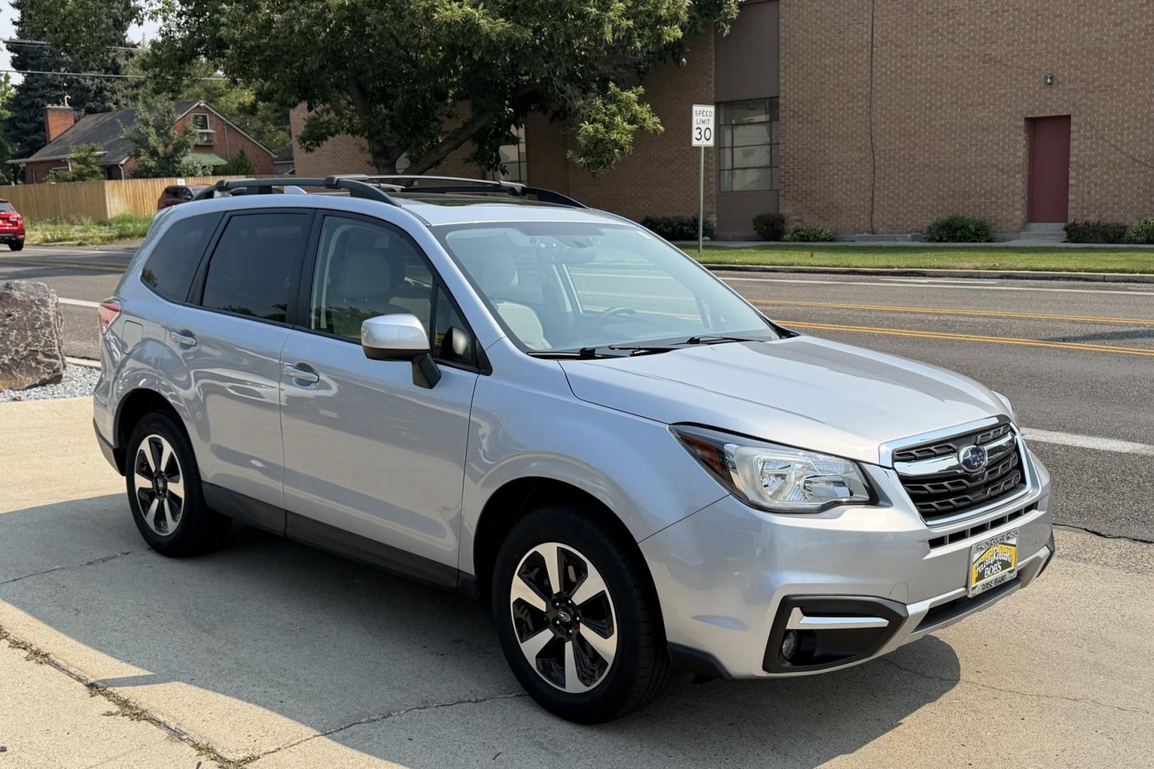 2017 Silver /Gray Subaru Forester Premium (JF2SJAGC7HH) with an H4 2.5 Liter engine, Automatic transmission, located at 2304 W. Main St., Boise, ID, 83702, (208) 342-7777, 43.622105, -116.218658 - Nicely Optioned And Ready To Go!- Photo#2