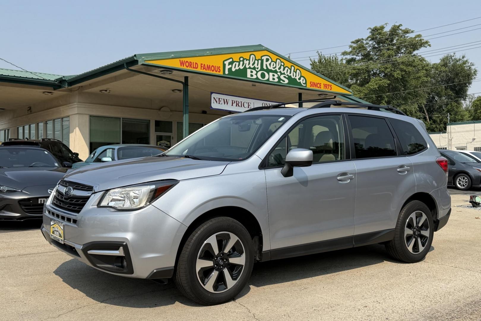 2017 Silver /Gray Subaru Forester Premium (JF2SJAGC7HH) with an H4 2.5 Liter engine, Automatic transmission, located at 2304 W. Main St., Boise, ID, 83702, (208) 342-7777, 43.622105, -116.218658 - Nicely Optioned And Ready To Go!- Photo#0