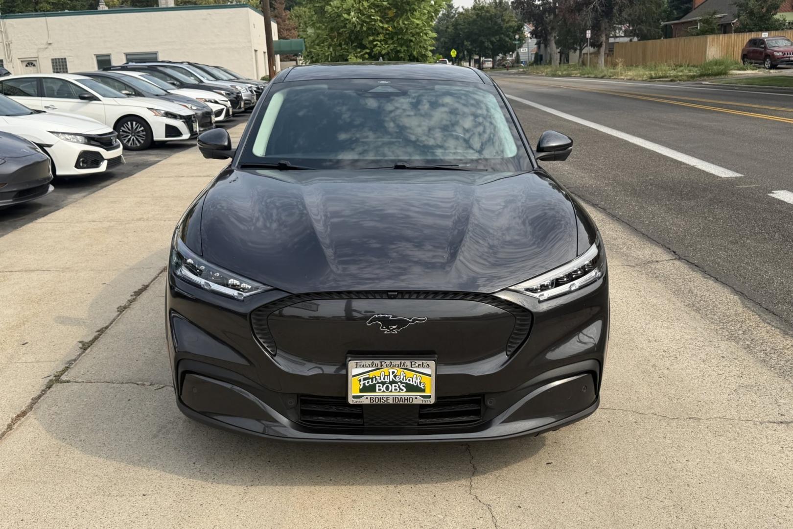 2021 Dark Matter Grey Pearl /Black Ford Mustang Mach-E Select (3FMTK1SS4MM) with an 68 kWh engine, Automatic transmission, located at 2304 W. Main St., Boise, ID, 83702, (208) 342-7777, 43.622105, -116.218658 - All Wheel Drive! Loaded With Safety And Comfort Features!- Photo#3