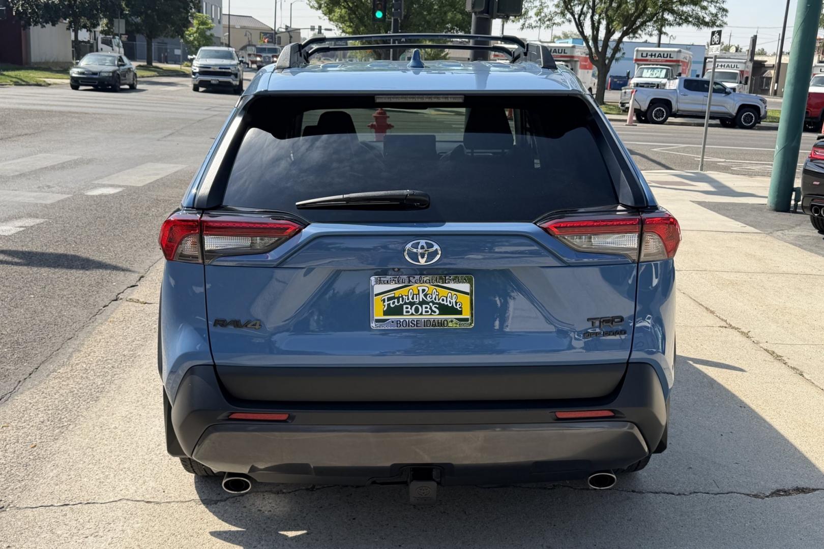 2024 Cavalry Blue /Black Toyota RAV4 TRD Off Road (2T3S1RFV9RW) with an 4 Cyl 2.5 Liter engine, Automatic 8 Speed transmission, located at 2304 W. Main St., Boise, ID, 83702, (208) 342-7777, 43.622105, -116.218658 - Remaining Factory Warranty! Capable Off Road RAV4!- Photo#1