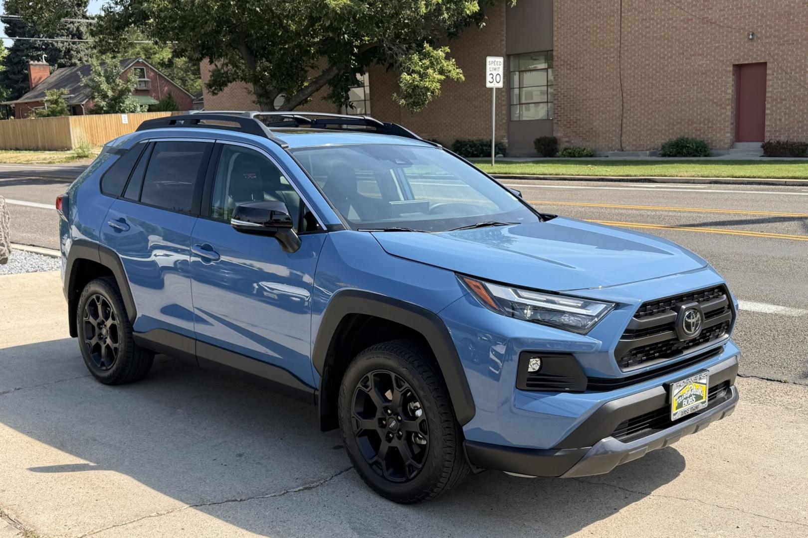 2024 Cavalry Blue /Black Toyota RAV4 TRD Off Road (2T3S1RFV9RW) with an 4 Cyl 2.5 Liter engine, Automatic 8 Speed transmission, located at 2304 W. Main St., Boise, ID, 83702, (208) 342-7777, 43.622105, -116.218658 - Remaining Factory Warranty! Capable Off Road RAV4!- Photo#2