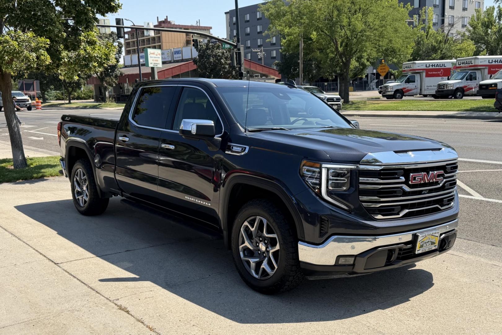 2024 Titanium Rush Metallic /Jet Black GMC Sierra 1500 SLT X31 (1GTUUDE88RZ) with an 6 Cyl 3.0 Liter Duramax Turbo Diesel engine, Automatic 10 Speed transmission, located at 2304 W. Main St., Boise, ID, 83702, (208) 342-7777, 43.622105, -116.218658 - New Tires! Highly Optioned And Ready To Go!- Photo#4