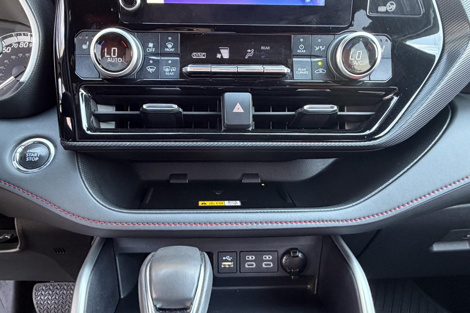 2023 Dark Blue Pearl /Red/Black Toyota Highlander XSE (5TDKDRBH9PS) with an 4 Cyl 2.4 Liter Turbo engine, Automatic 8 Speed transmission, located at 2304 W. Main St., Boise, ID, 83702, (208) 342-7777, 43.622105, -116.218658 - Highly Optioned, 7 Passenger And Clean!- Photo#11