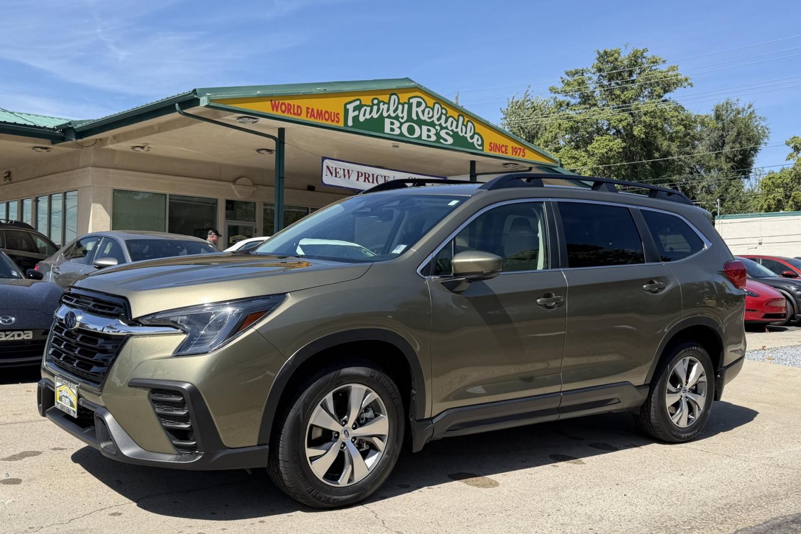 2024 Autumn Green Metallic /Warm Ivory Subaru Ascent Premium (4S4WMACD2R3) with an H4 2.4 Liter Turbo engine, Automatic transmission, located at 2304 W. Main St., Boise, ID, 83702, (208) 342-7777, 43.622105, -116.218658 - New Tires! Seats 8! Remaining Factory Warranty!- Photo#0
