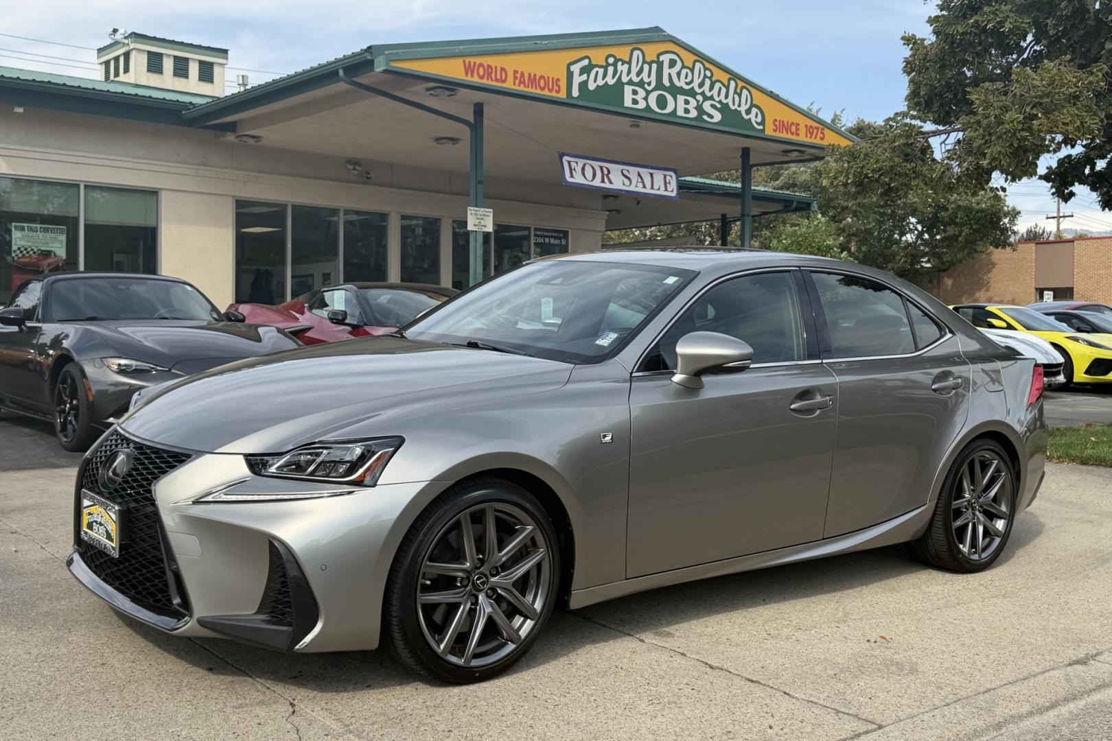 2019 Atomic Silver /Radiant Red Lexus IS 350 F-Sport (JTHCZ1D2XK5) with an V6 3.5 Liter engine, Automatic 6 Speed transmission, located at 2304 W. Main St., Boise, ID, 83702, (208) 342-7777, 43.622105, -116.218658 - Highly Optioned! New Tires! All Wheel Drive!- Photo#0