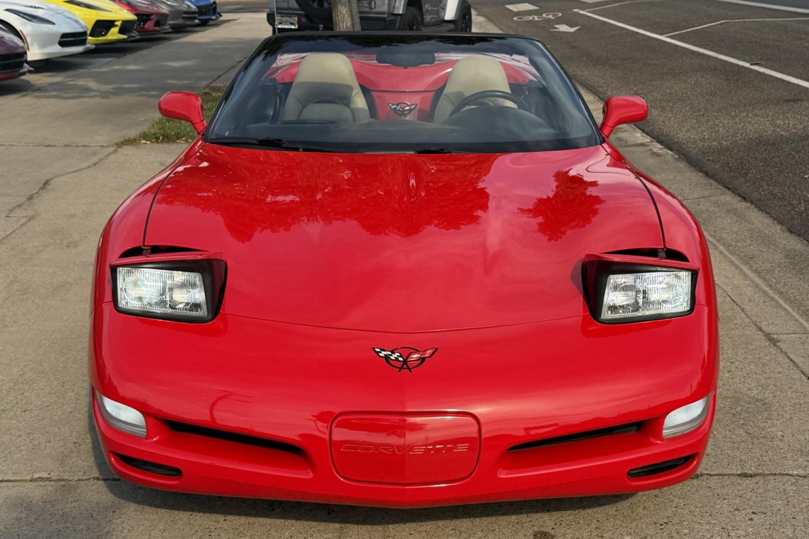 1998 Torch Red /Tan Chevrolet Corvette (1G1YY32G3W5) with an V8 5.7 Liter engine, Automatic transmission, located at 2304 W. Main St., Boise, ID, 83702, (208) 342-7777, 43.622105, -116.218658 - Low Mileage Corvette Convertible! Ready For Fun!- Photo#4