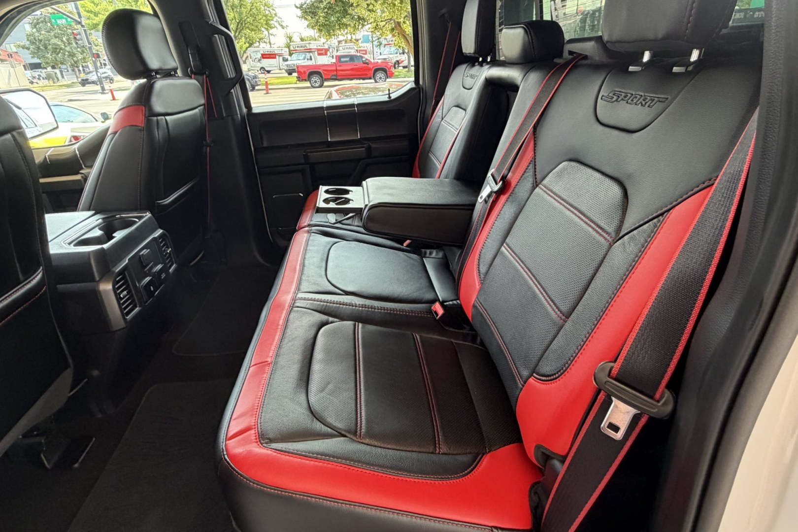 2020 Oxford White /Black/Red Ford F-150 Lariat Sport (1FTEW1E52LF) with an V8 5.0 Liter engine, Automatic 10 Speed transmission, located at 2304 W. Main St., Boise, ID, 83702, (208) 342-7777, 43.622105, -116.218658 - Power Running Boards! Low Mileage! Ready To Go!- Photo#18