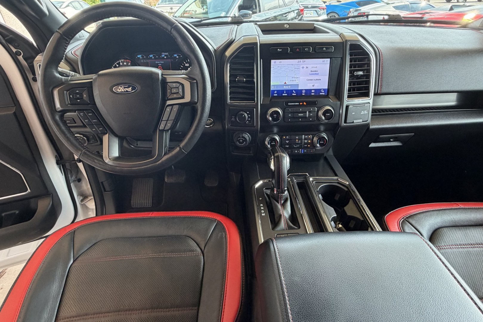 2020 Oxford White /Black/Red Ford F-150 Lariat Sport (1FTEW1E52LF) with an V8 5.0 Liter engine, Automatic 10 Speed transmission, located at 2304 W. Main St., Boise, ID, 83702, (208) 342-7777, 43.622105, -116.218658 - Power Running Boards! Low Mileage! Ready To Go!- Photo#20
