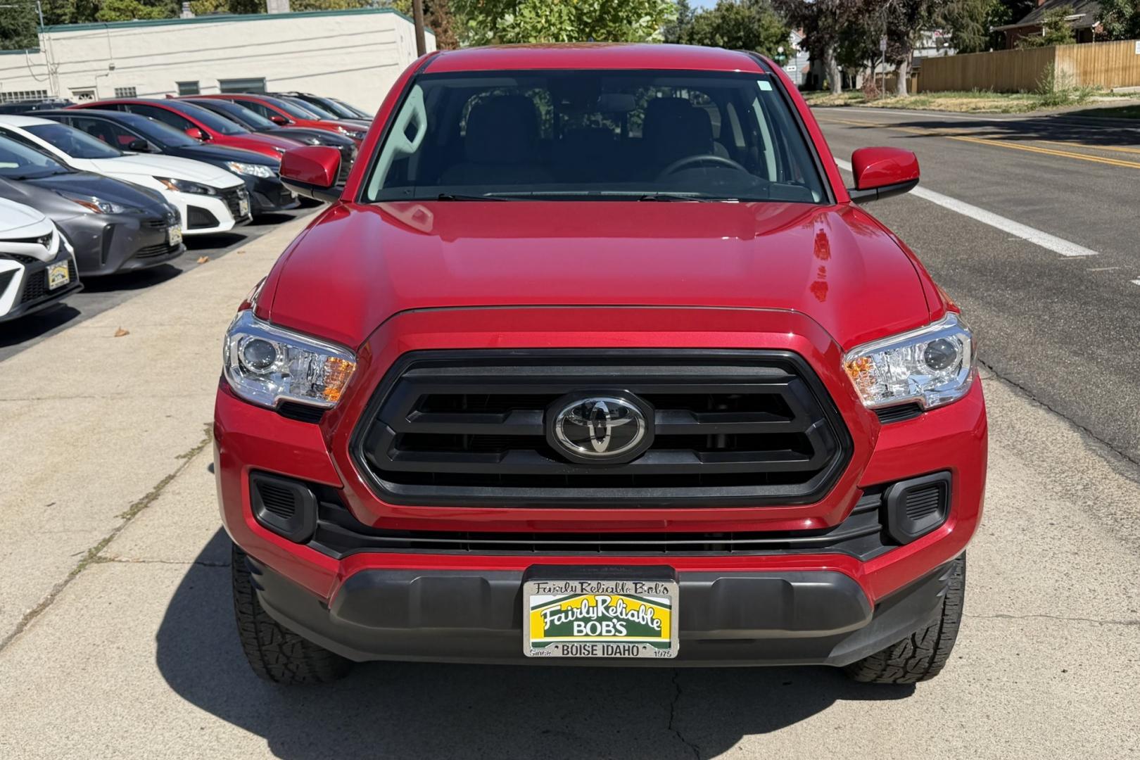 2021 Barcelona Red Metallic /Gray Toyota Tacoma SR (3TMCZ5AN6MM) with an V6 3.5 Liter engine, Automatic 6 Speed transmission, located at 2304 W. Main St., Boise, ID, 83702, (208) 342-7777, 43.622105, -116.218658 - V6 Tacoma! Low Mileage! Ready To Go!- Photo#3